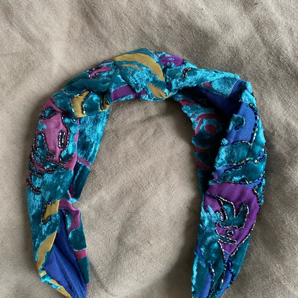Satin Multicolor Knot Headband